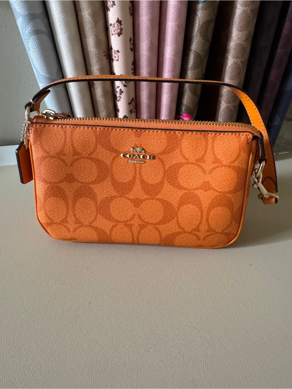 Coach Signature Orange Nolita 19 Bag
